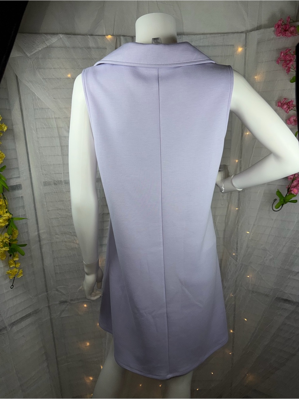 Dear Scarlett Sleeveless Lilac Polo Mini Dress - (scuba material) - Picture 8 of 10